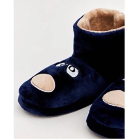 Resim Chirpy Kepü Hayvan Figürlü Kadın Ev Pandufu Düz Taban Tekstil Malzeme 