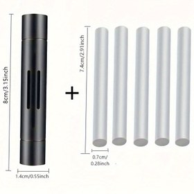 Resim 5 adet duman çubuğu ve 1 adet direk Araba Hava Kanalı Kokusu Difüzörü Klipsi - Mini Dekoratif Koku Dağıtıcısı, Hızlı Kurulum ve Araçlar İçin Güvenli, Hafif Koku Kontrol Aksesuarı 