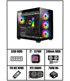 Resim RAMTECH RMT1804 İ7 13700F / 32GB DDR5 Ram / 1Tb M2 NVME / Rtx 5060ti Masaüstü Gaming Oyuncu Bilgisayarı 