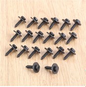 Resim Lasonstiges 20 Adet J35 Evrensel Araba Oto 4.7mm 17mm Kendinden Kılavuzlu Vidalar Tutsak Gevşek Yıkayıcı 8mm Altıgen Cıvata Siyah Sıcak 