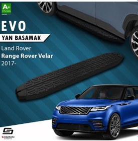 Resim S-dizayn Land Rover Range Rover Velar Evo Siyah Yan Basamak 193 Cm 2017 Üzeri A+ Kalite 
