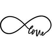 Resim Genel Markalar Love Sonsuzluk Sticker Oto Motor Laptop Duvar Folyo Sticker 20x8 cm 