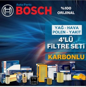 Resim Toyota Corolla 1.4 D4D Bosch Filtre Bakım Seti 2005-2006 4Lü Karb 553049794 