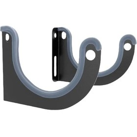 Resim Duvara Monte Edilen Metal Tabanca Rafı, Tabancalar İçin Kablo Kilidi Deliği Ve Kauçuk Kaplama, Yay Sergi Kancaları 2 Parça 