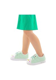 Resim Kiko Kids Bart Cırtlı Işıklı Kız Bebek Spor Ayakkabı Su Yeşili 