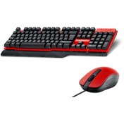 Resim HADRON Wıred Hd861k Mekanik Hisli Oyuncu Klavye Mouse Seti Gaming Set Hd861 