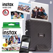 Resim Fujifilm Instax Wide Link Gri Akıllı Telefon Yazıcısı Ve 20'li Film Fujifilm