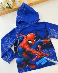 Resim Erkek Çocuk Mavi Spiderman Yağmurluk 