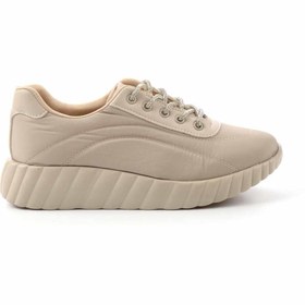 Resim Bambi Bej Kadın Sneaker K01179090067 