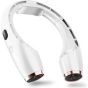 Resim Yarıiletken Soğutma Asılı Boyun Fanı Taşınabilir Klima 4000MAH 360 Dış Soğutucu Beyaz Için Surround (Yurt Dışından) 