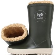 Resim Igor W10207 Splash Nautico Çocuk Kürklü Haki Yağmur Çizmesi 