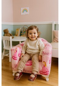 Resim Pembe Prenses Temalı 0/6 Yaş Ayaklı Çocuk Koltuğu Pembe 