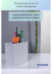 Resim Kalemlik Masa Kalemliği Organizer Kalemlik Beyaz Renk Model 92 Çok Renkli 
