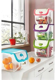 Resim 2 Adet Patates Soğan Kiler Saklama Kabı Düzenleyici Set 12 L 32 