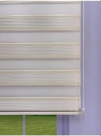 Resim donatti perde ANKA Serisi Gold Simli Zebra Perde - Gündüz Gece Kullanım, Stor Mekanizmalı 270 x 200 