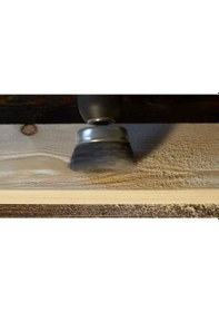 Resim 3'' 80Mm Çapında Daire Çanak Tel Fırça Matkap Mandren Uyumlu 