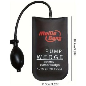 Resim Sunshine022 Küçük Siyah Tpu Hava Pompalı Araç Açma Takımı 2 Takoz Pompa Emniyet Aksesuarı Dayanıklı 