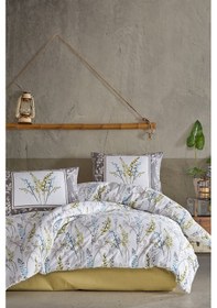 Resim Elart Bloom Fitted Nevresim Takımı Tek Kişilik %100 Doğal Pamuk Ranforce 3 Parça 160x220 Cm Renkli 