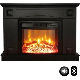 Resim DLC 1116S 1800W Ses Efektli Bluetoothlu Dekoratif Elektrikli Şömine Fanlı Isıtıcı 18 m2 Alanı Isıtır 