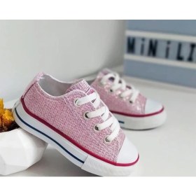 Resim Cg Kids Pembe Simli Içi Yumuşak Taban Şeritli Kız Çocuk Ayakkabı Süper Kalite 