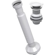 Resim Monavit Seramik Kapaklı Beyaz Klik Klack Lavabo Süzgeci 32 Sifon 