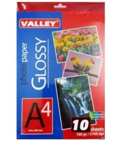Resim Valley Glossy A/4 Fotoğraf Kağıdı 240 Gr 10'lu Paket 