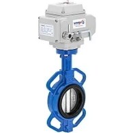 Resim Unox DN150-6" Wafer Tip 24 V DC Elektrikli Aktüatörlü Kelebek Vana Paslanmaz AISI304 Klape 