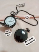 Resim Brality Lüks Köstekli Saat Desensiz ( Üzerine Yazı Yazılır )- Siyah Renk ( 36 Cm Zincirli)- 0053 