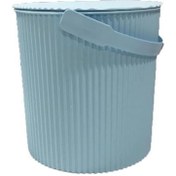 Resim 11 L Tırtıklı Yuvarlak Plastik Kova Açık Mavi 