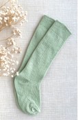 Resim Esra's Store Unisex Bebek Soft Yeşil Dizaltı Çorap 