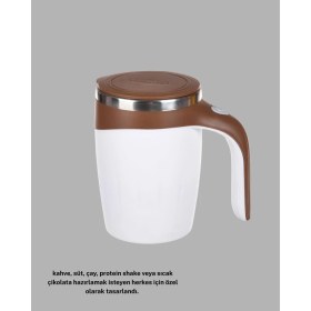 Resim Rivera Tech Rvrthc USB Şarjlı Manyetik Karıştırıcı Kupa Otomatik Karıştırma Paslanmaz Çelik 