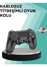Resim Mey İthalat Kablosuz Ps4 Oyun Kolu Çift Titreşimli Motor, Uzun Pil Ömrü Ve Hassas Kontrol 