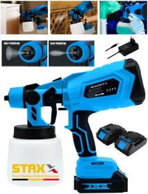 Resim STAXX POWER STX9900 Yüksek Basınçlı Boya Ilaç Dezenfektan Püskürtme Makinesi Şarjlı Akülü Sprey Boya Tabancası 