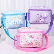 Resim Sanrio 1 Adet Öğle Yemeği Çantası, Termal İzolasyonlu ve Taze Tutma Özellikli Karakterli Portatif Çanta, Ofis Çalışanları İçin Eğik Sırtlı Şirin Çanta, Okul, İş, Dış Mekan Yemekleri, Partiler, Seyahat ve Tatil Hediyeleri için Gıda Temas Etmez 
