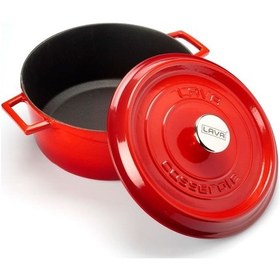 Resim Lava Döküm Yuvarlak Tencere Trendy Çap 28Cm 