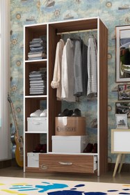 Resim Kenzlife Giysi Dolabı Mengühan 175*90*40 Cvz Gardırop 1 Çekmeceli 