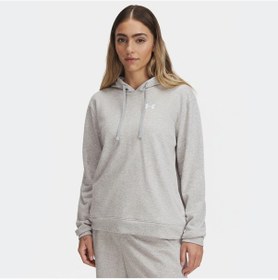 Resim Under Armour Rival Terry Kadın Gri Kapüşonlu Sweatshirt Gri 