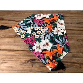 Resim Lilyum Çiçek Desenli Runner Çok Renkli 