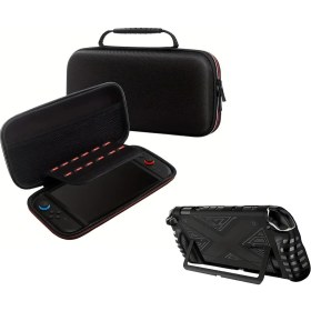 Resim Teknoroket Nintendo Switch 2 Koruyucu Taşıma Çantası ve Şok Emici Komple Kılıf Seti 