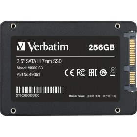 Resim Verbatim 256GB Dahili Sata Vi550 SSD S3 2.5" 500MB/S - 550MB/S (49351) - Dahili SSD 