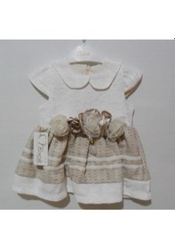 Resim Beyzababykids Kız Bebek Elbise Kışlık Çiçekli Doğumgünü Elbise Abiye 