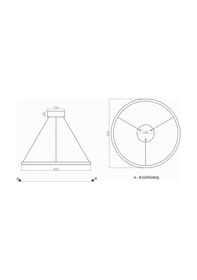Resim Tra30041B Eco Ø60 Cm Led Avize Sarkıt Cırkel 