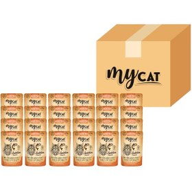 Resim Mycat Somonlu Pouch Yetişkin Kedi Maması 24 x 85 G 