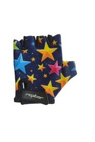 Resim SARİSSA BİSİKLET Raptor Çocuk Eldiveni Kısa Parmak Çocuk Bisiklet Eldiveni Silikon Jelli Yıldız Desenli M Beden 