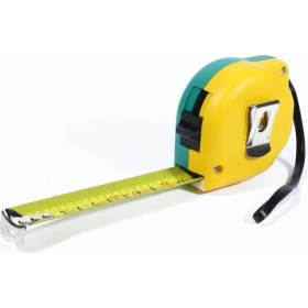 Resim PremiumPort Sarı Yeşil Stoplu Şerit Metre 5 M x 25 Mm, Hassas Ölçüm Aracı 