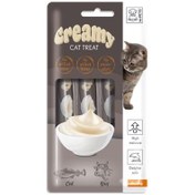 Resim M-Pets Creamy Morina Balıklı ve Biftekli Ek Besin ve Kedi Ödülü 4x15 Gr 