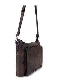 Resim Bruno Shoes Bruno Rossi Bag Erkek Hakiki Deri Taupe Postacı Çanta 1048 302g Erk Canta Sk24-25 Nero/tamp Kahverengi 