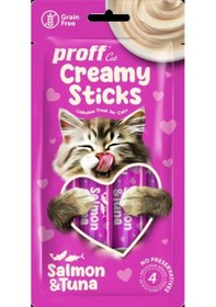 Resim Proff Creamy Ton Balıklı ve Somon Balıklı Kedi Ödülü 4'lü 