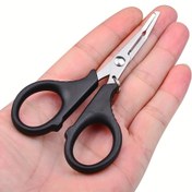 Resim 1 adet Paslanmaz Çelik Balık Makası, Eğik Düz Düz Kılıç Kartal Başlığı, 11cm/4.3in, Dişli Dişli, Açık Hava Balıkçılığı için 