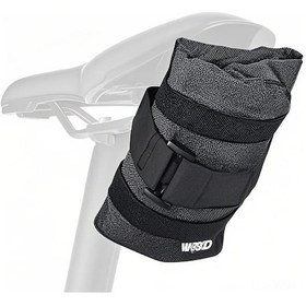 Resim Yuntech01 Bisiklet Tamiri İçin Çok Fonksiyonlu Katlanabilir Saddle Çanta, Taşınabilir Jant Tamir Aleti Çantası - Siyah-gri Poliester Malzeme Siyah 